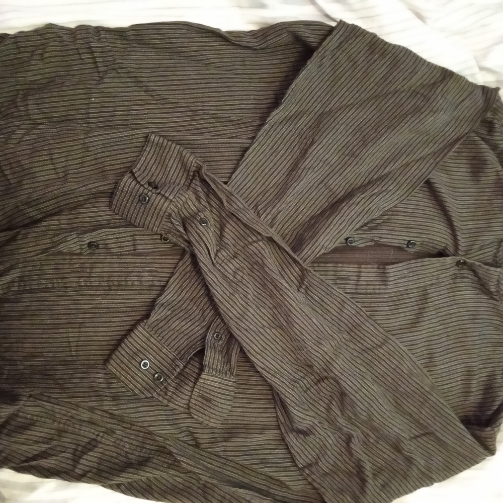 Striped Button-Up Shirt
